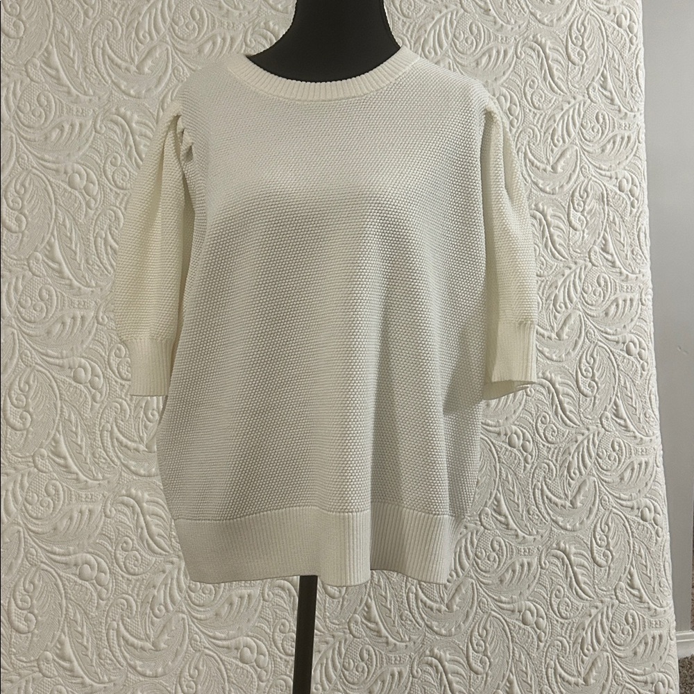 Nine West White Knit Top